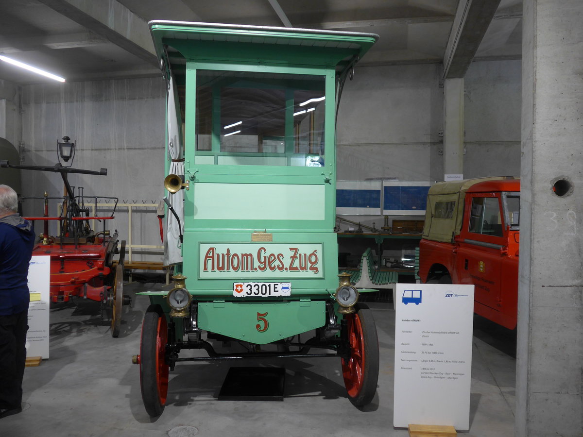 (205'200) - AGZ Zug - Nr. 5/3301 E - Orion am 18. Mai 2019 in Neuheim, ZDT (Jahrgang 1899!) 