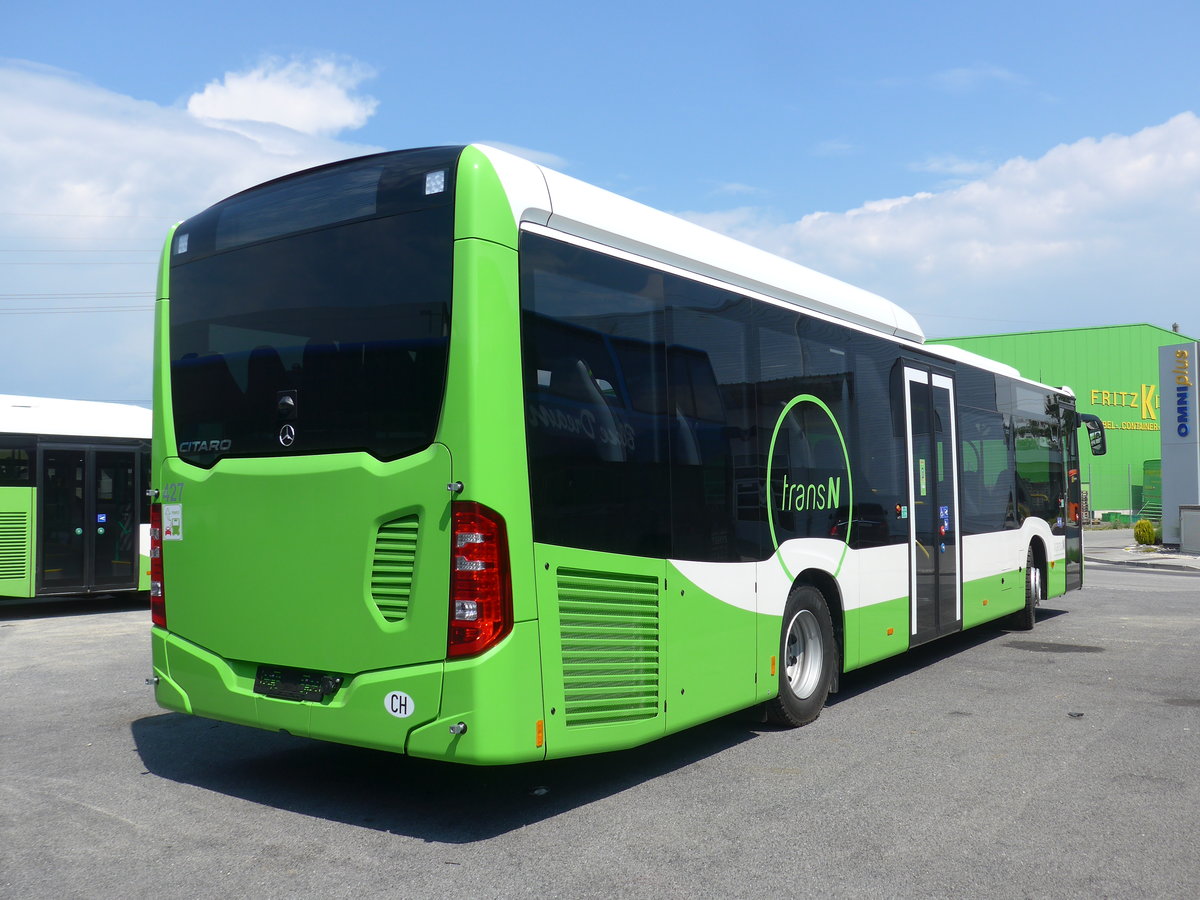 (205'380) - transN, La Chaux-de-Fonds - Nr. 427 - Mercedes am 25. Mai 2019 in Kerzers, Interbus