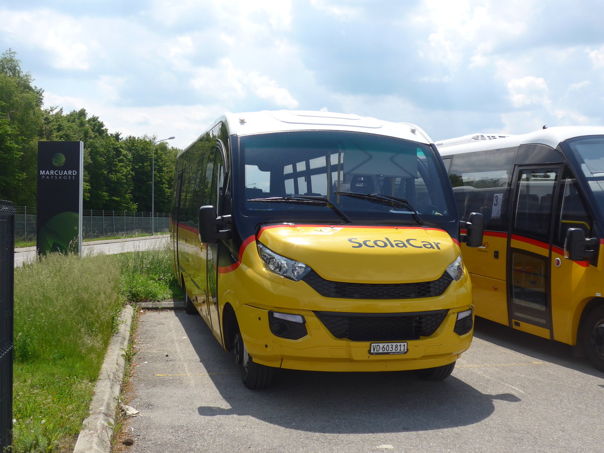 (205'394) - CarPostal Ouest - VD 603'811 - Iveco/Dypety am 25. Mai 2019 in Grandcour, Marcuard Paysages