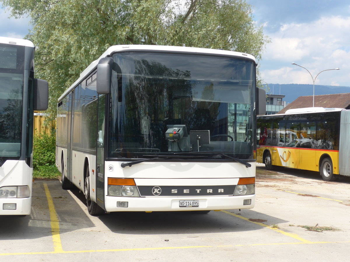 (205'413) - Interbus, Yverdon - Nr. 51/VD 114'895 - Setra (ex AAGL Liestal Nr. 62) am 25. Mai 2019 in Yverdon, Postgarage (Einsatz PostAuto)