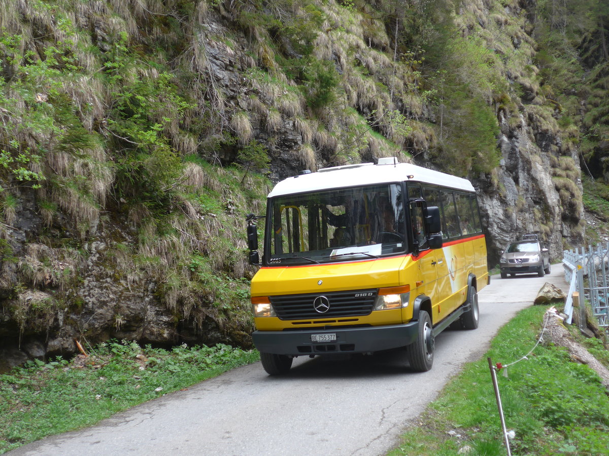 (205'500) - PostAuto Bern - BE 755'377 - Mercedes/Kusters am 26. Mai 2019 in Kiental, Tschingel