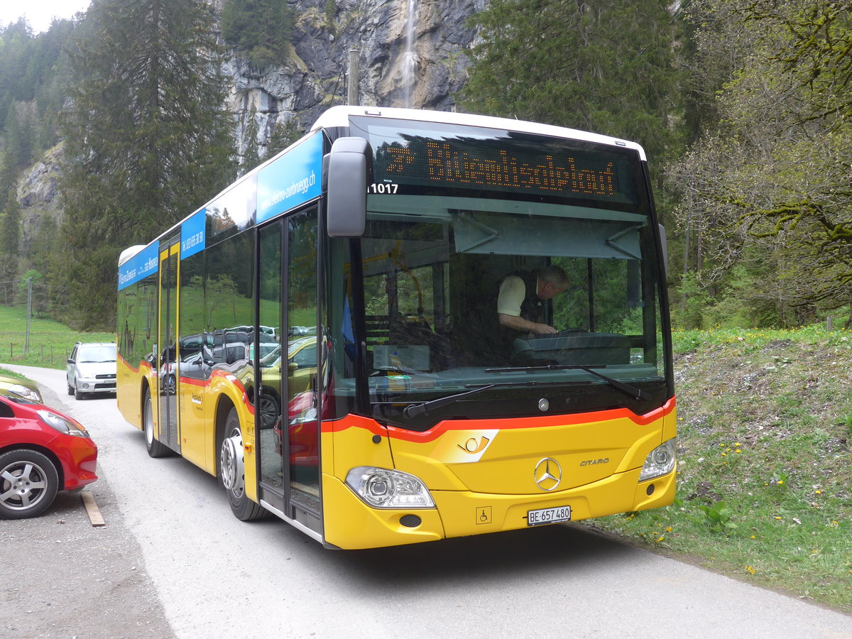 (205'503) - PostAuto Bern - BE 657'480 - Mercedes am 26. Mai 2019 in Kiental, Tschingel