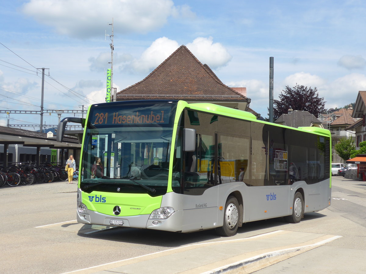 (205'531) - Busland, Burgdorf - Nr. 209/BE 535'209 - Mercedes am 27. Mai 2019 beim Bahnhof Langnau