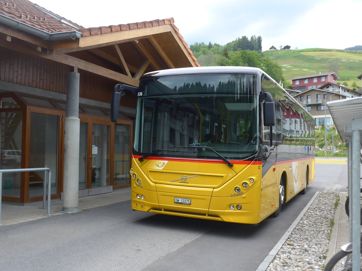 (205'567) - PostAuto Zentralschweiz - Nr. 12/OW 12'275 - Volvo (ex Dillier, Sarnen Nr. 12) am 27. Mai 2019 in Stalden, Sportplatz