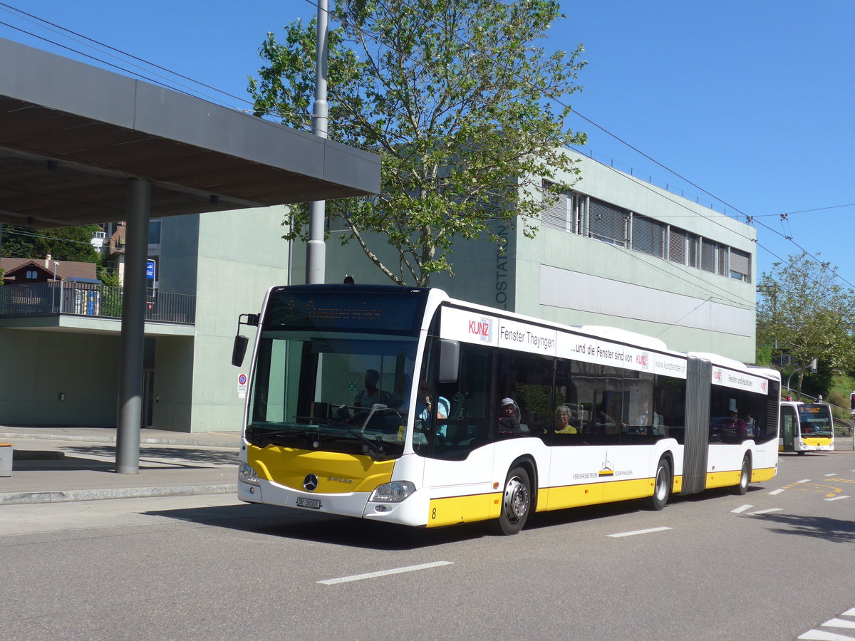 (205'894) - VBSH Schaffhausen - Nr. 8/SH 38'008 - Mercedes am 8. Juni 2019 beim Bahnhof Schaffhausen
