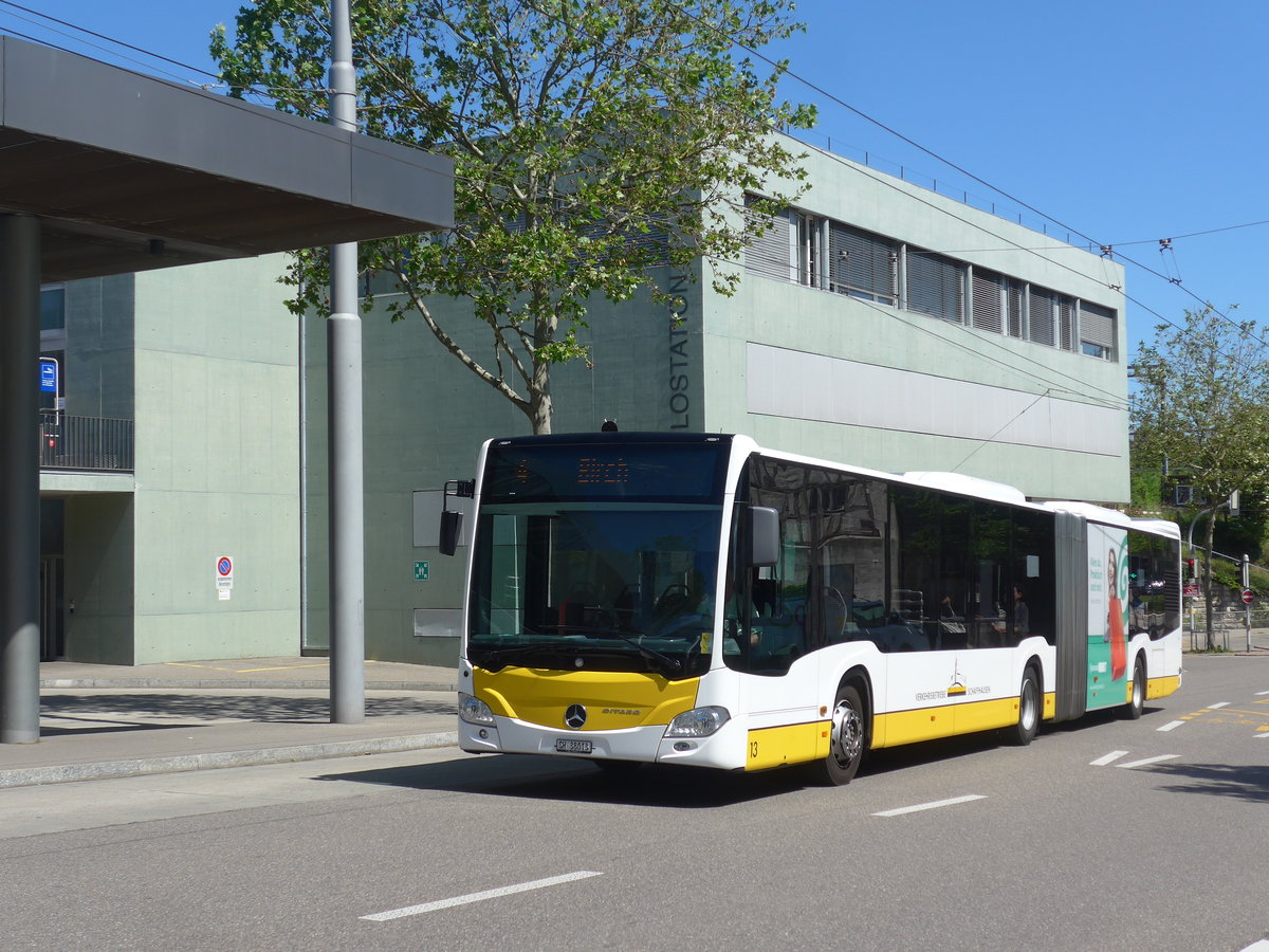 (205'900) - VBSH Schaffhausen - Nr. 13/SH 38'013 - Mercedes am 8. Juni 2019 beim Bahnhof Schaffhausen