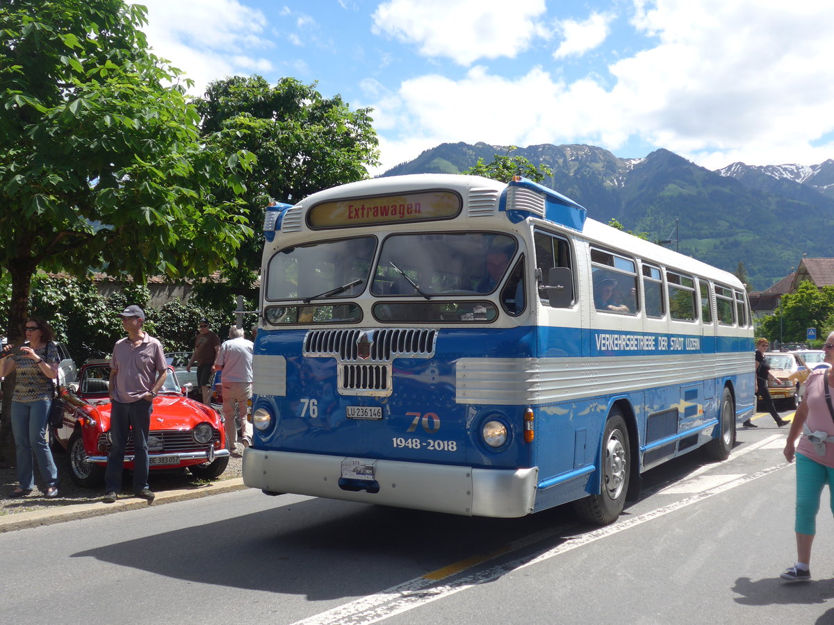 (205'939) - VBL Luzern (vbl-historic) - Nr. 76/LU 236'146 - Twin Coach am 8. Juni 2019 in Sarnen, OiO