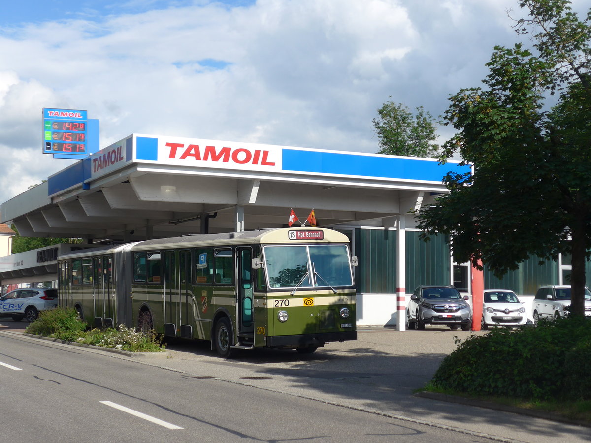 (206'621) - SVB Bern (Bernmobil historique) - Nr. 270/BE 113'270 - FBW/SWS-Gangloff am 22. Juni 2019 in Langnau, Sonnweg