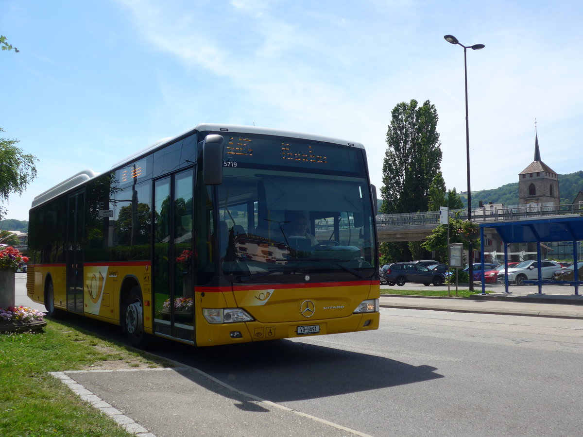 (206'835) - Faucherre, Moudon - VD 5491 - Mercedes am 24. Juni 2019 beim Bahnhof Moudon