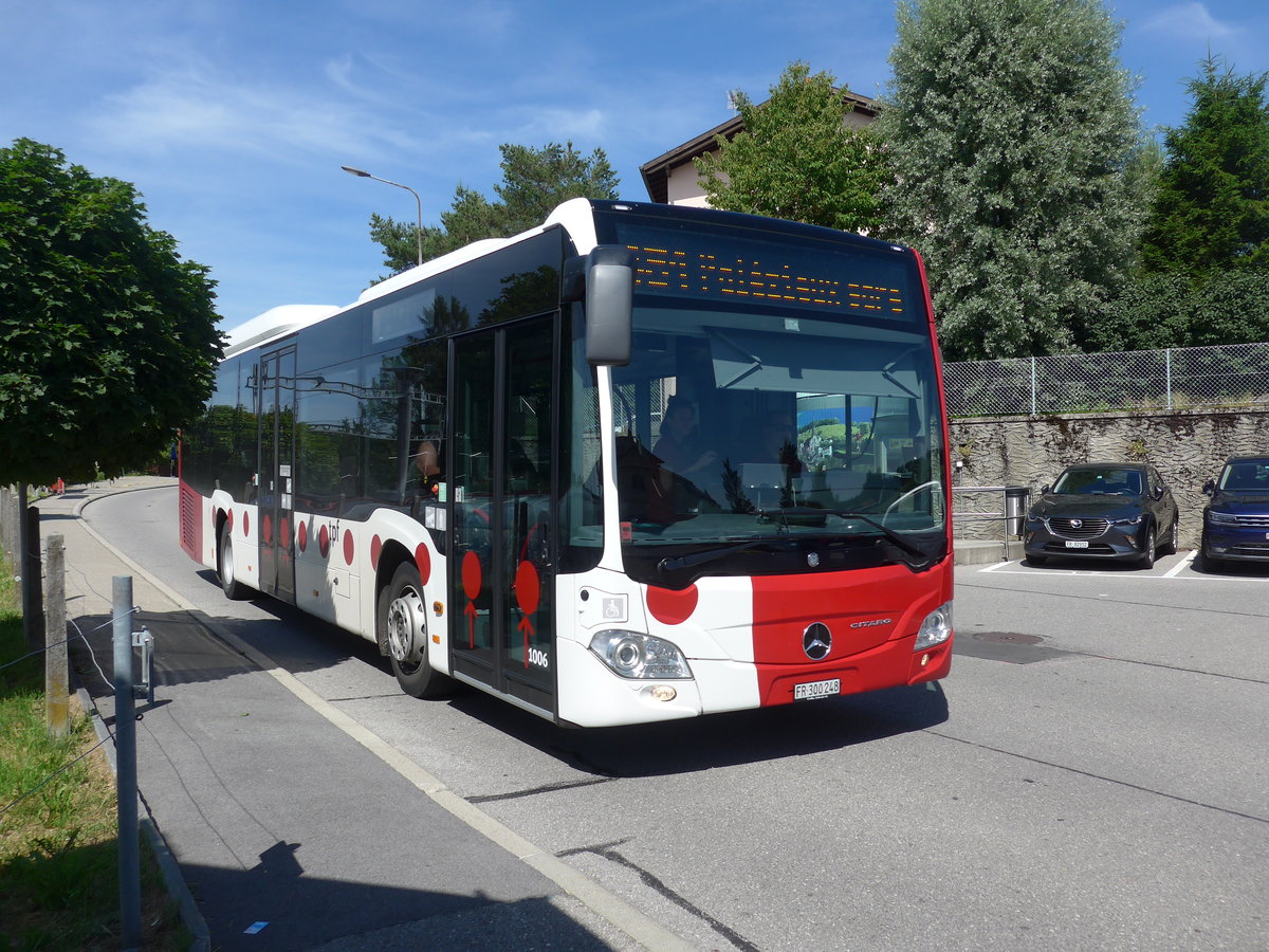 (206'845) - TPF Fribourg - Nr. 2006/FR 300'248 - Mercedes am 24. Juni 2019 beim Bahnhof Palzieux