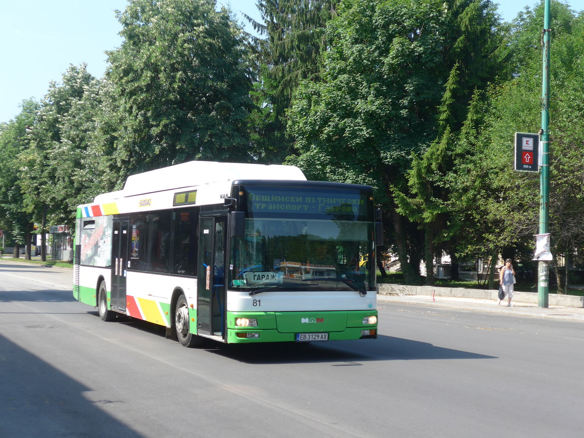 (207'168) - Beta Bus, Gabrovo - Nr. 81/EB 3129 AX - MAN am 4. Juli 2019 in Gabrovo