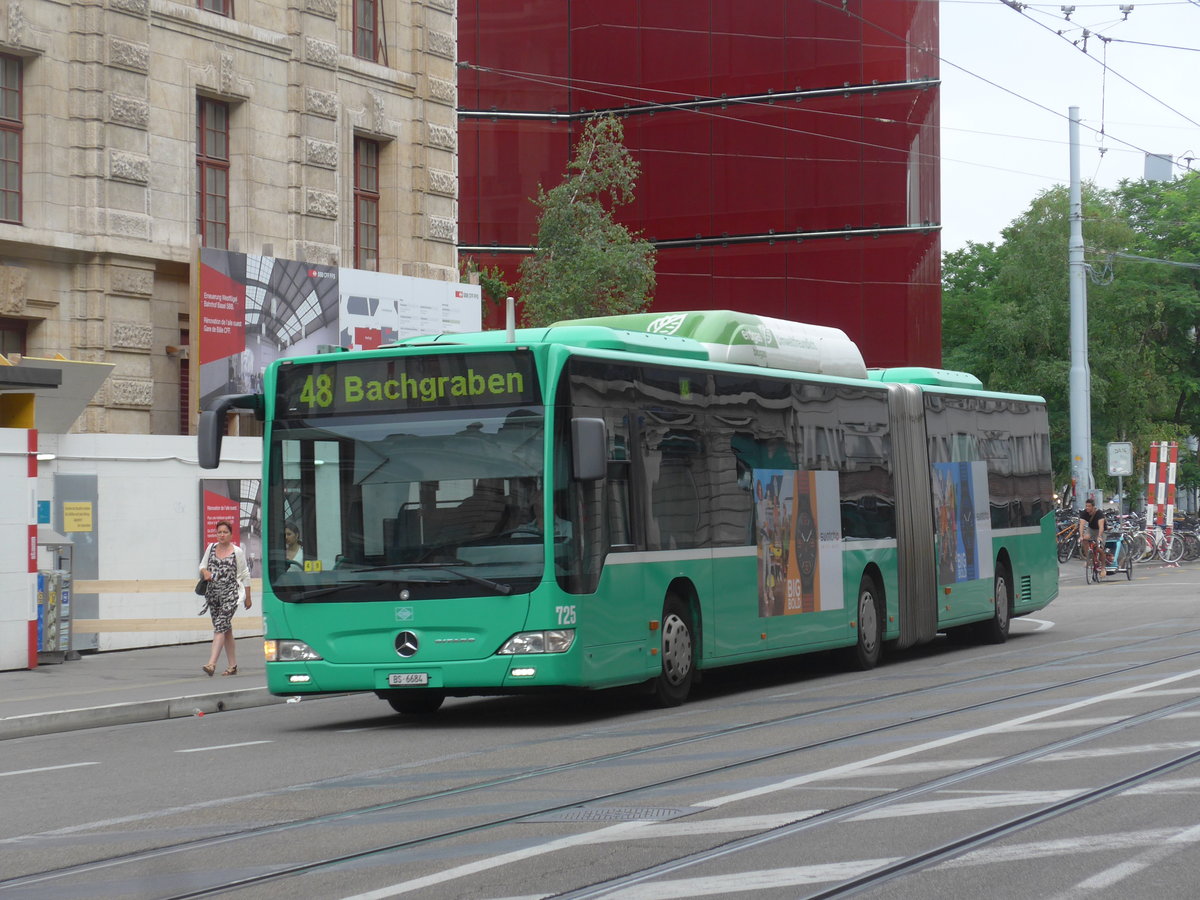 (207'421) - BVB Basel - Nr. 725/BS 6684 - Mercedes am 6. Juli 2019 beim Bahnhof Basel