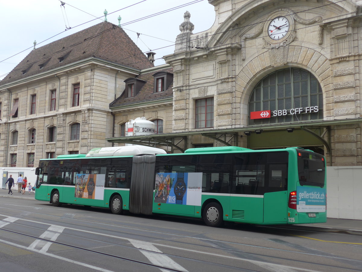 (207'422) - BVB Basel - Nr. 725/BS 6684 - Mercedes am 6. Juli 2019 beim Bahnhof Basel