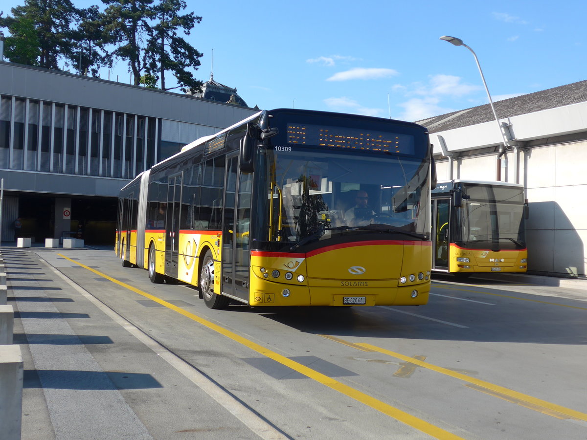 (207'560) - PostAuto Bern - Nr. 681/BE 820'681 - Solaris am 7. Juli 2019 in Bern, Postautostation