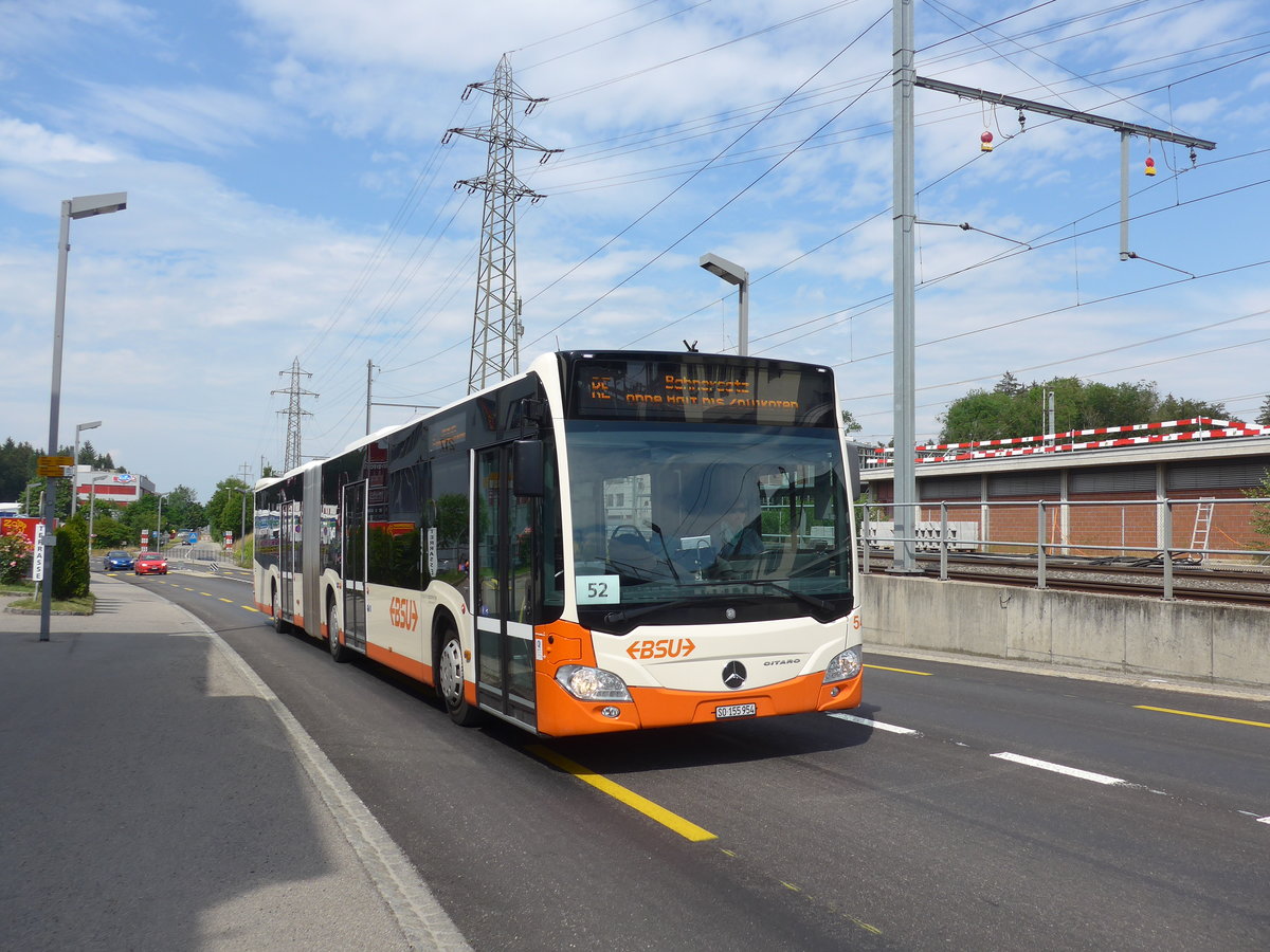 (207'591) - BSU Solothurn - Nr. 54/SO 155'954 - Mercedes am 8. Juli 2019 beim Bahnhof Zollikofen