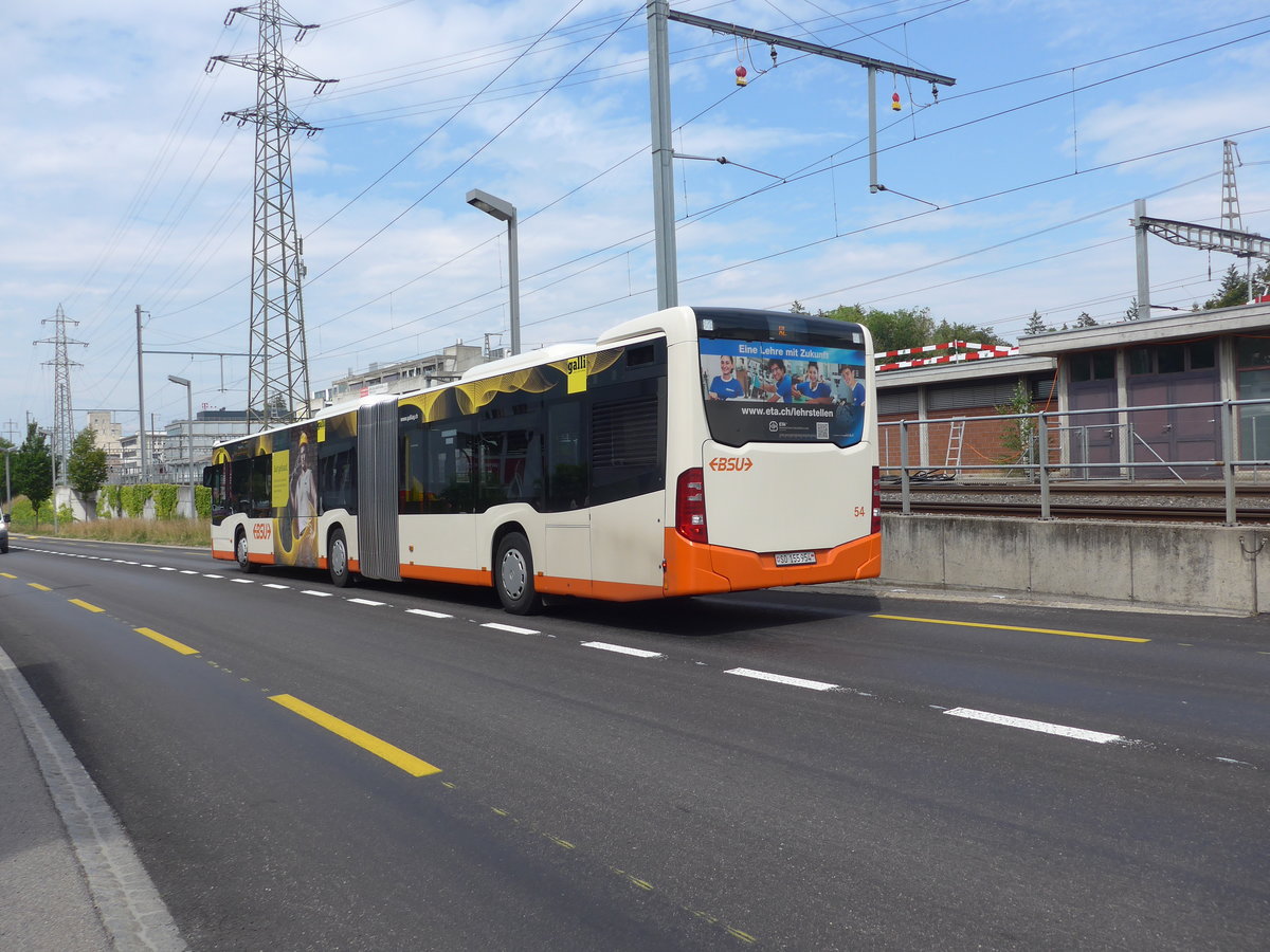 (207'595) - BSU Solothurn - Nr. 54/SO 155'954 - Mercedes am 8. Juli 2019 beim Bahnhof Zollikofen