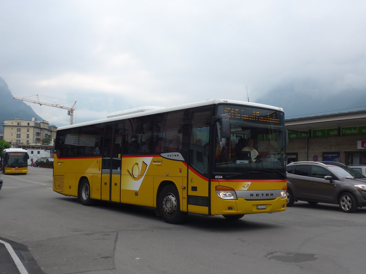 (207'655) - PostAuto Bern - BE 401'263 - Setra (ex AVG Meiringen Nr. 63) am 9. Juli 2019 in Meiringen, Postautostation