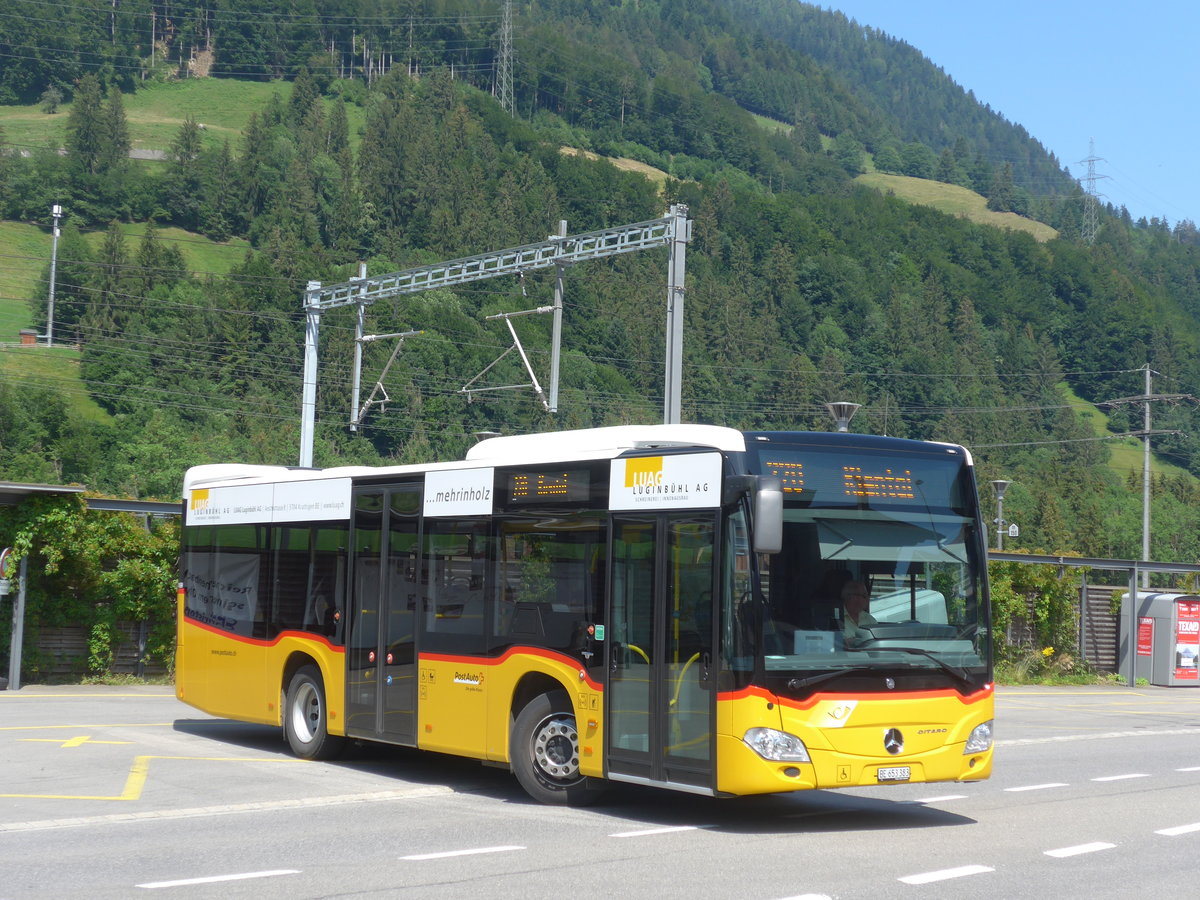 (207'931) - PostAuto Bern - BE 653'383 - Mercedes am 14. Juli 2019 beim Bahnhof Reichenbach