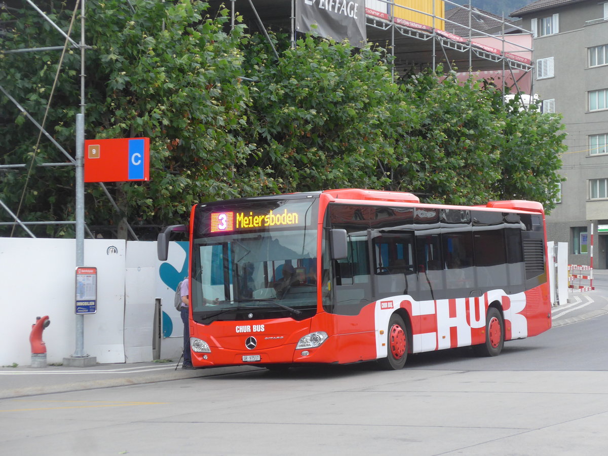 (208'016) - SBC Chur - Nr. 17/GR 97'517 - Mercedes am 21. Juli 2019 beim Bahnhof Chur