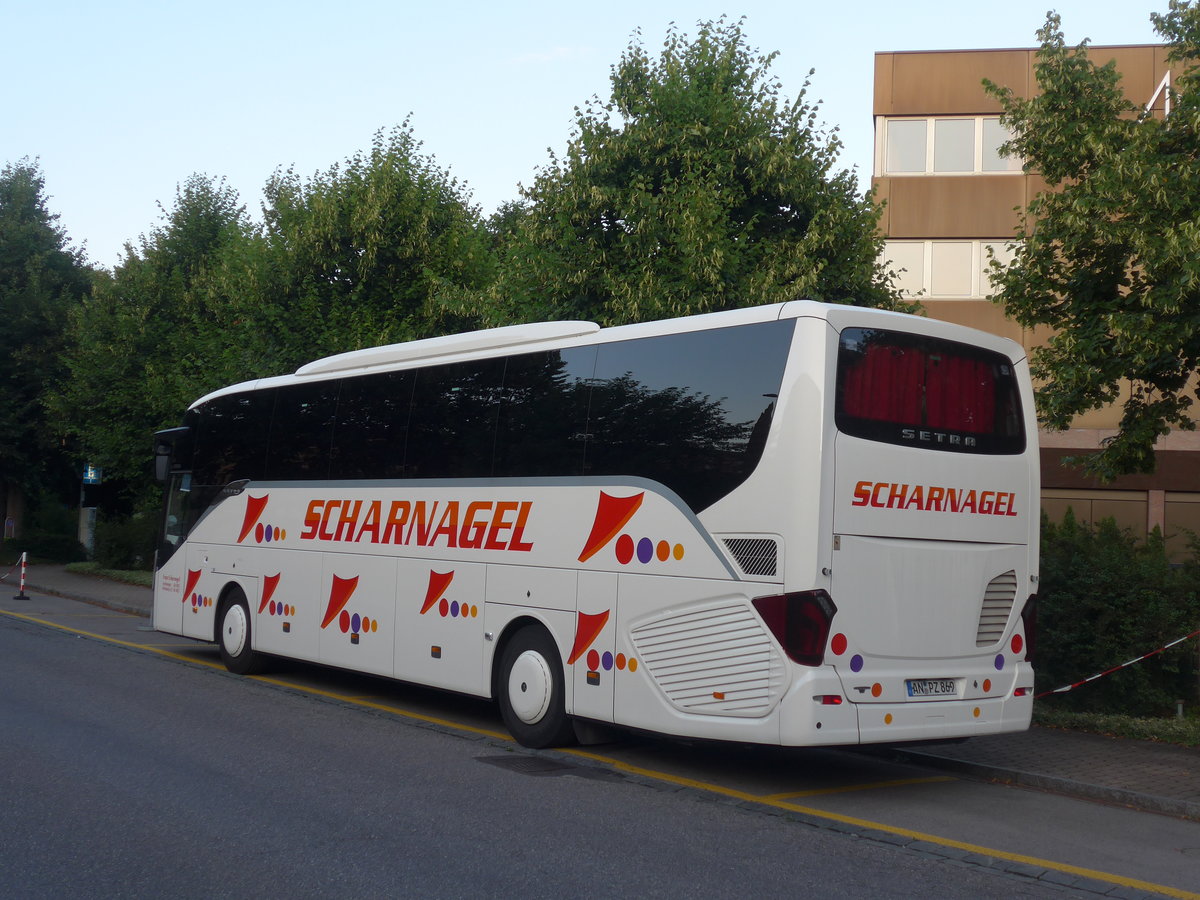 (208'207) - Aus Deutschland: Scharnagel, Feuchtwangen - AN-PZ 869 - Setra am 29. Juli 2019 in Thun, Hotel Seepark