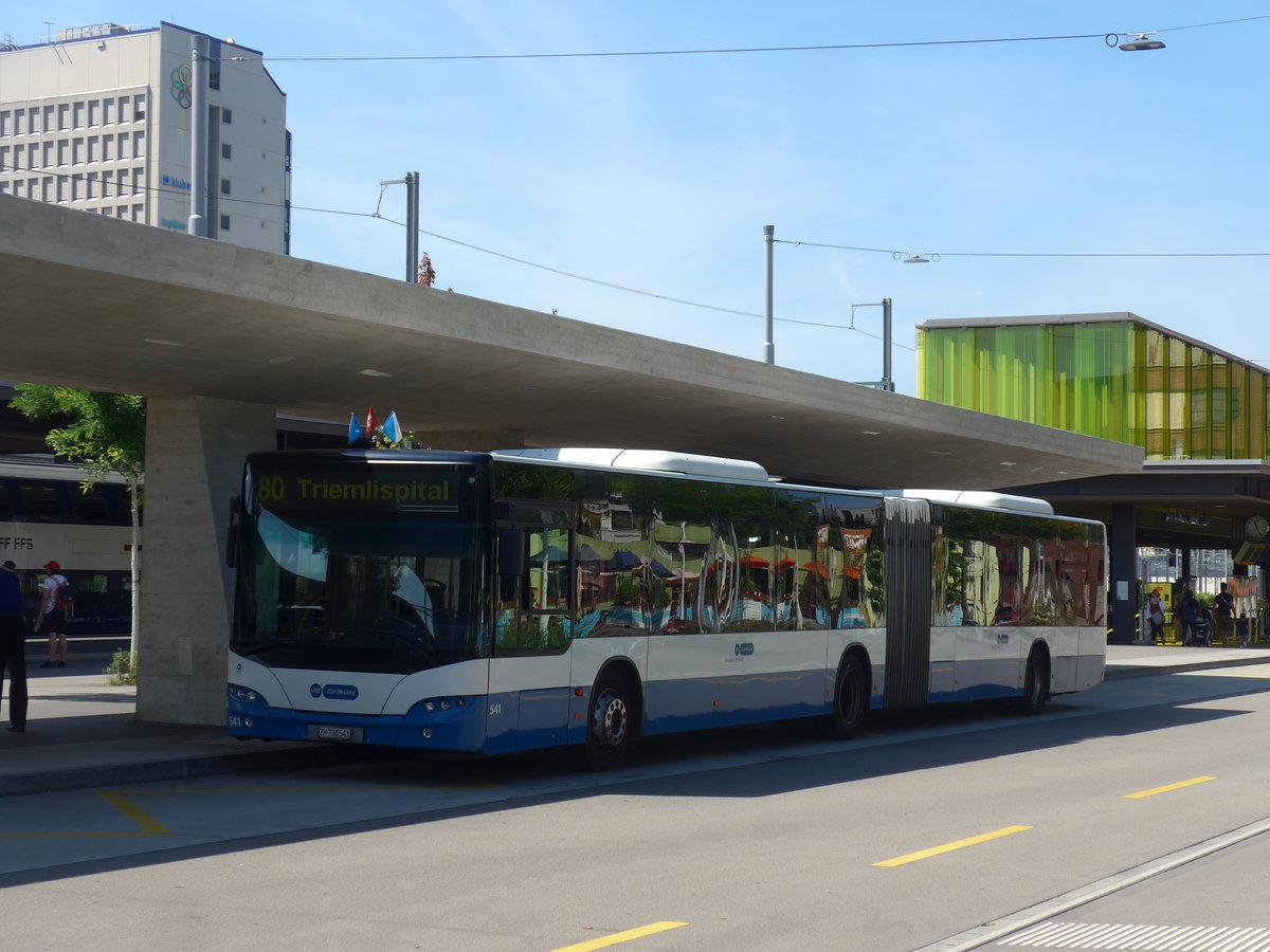 (208'246) - VBZ Zrich - Nr. 541/ZH 730'541 - Neoplan am 1. August 2019 beim Bahnhof Zrich-Oerlikon