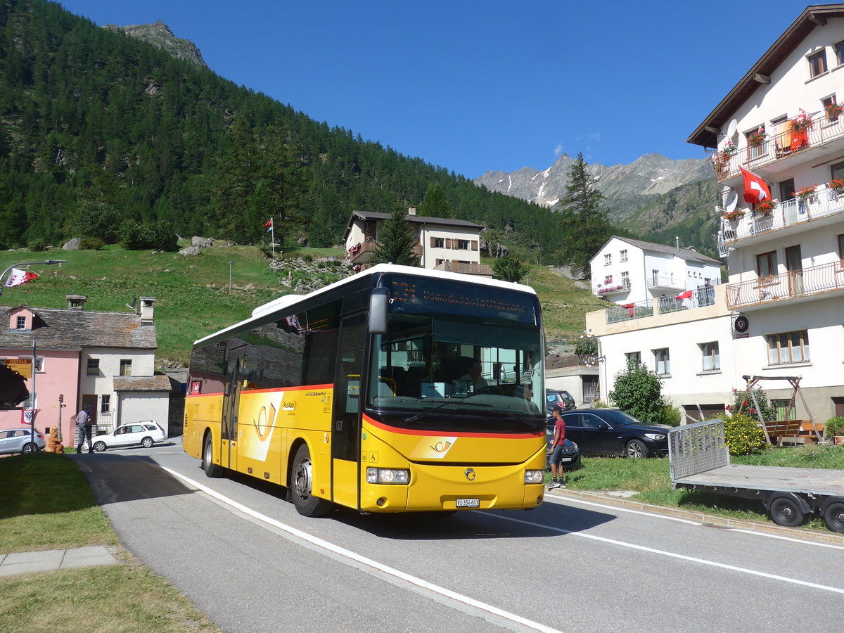 (208'313) - PostAuto Wallis - VS 453'603 - Irisbus am 3. August 2019 in Simplon Dorf, Post