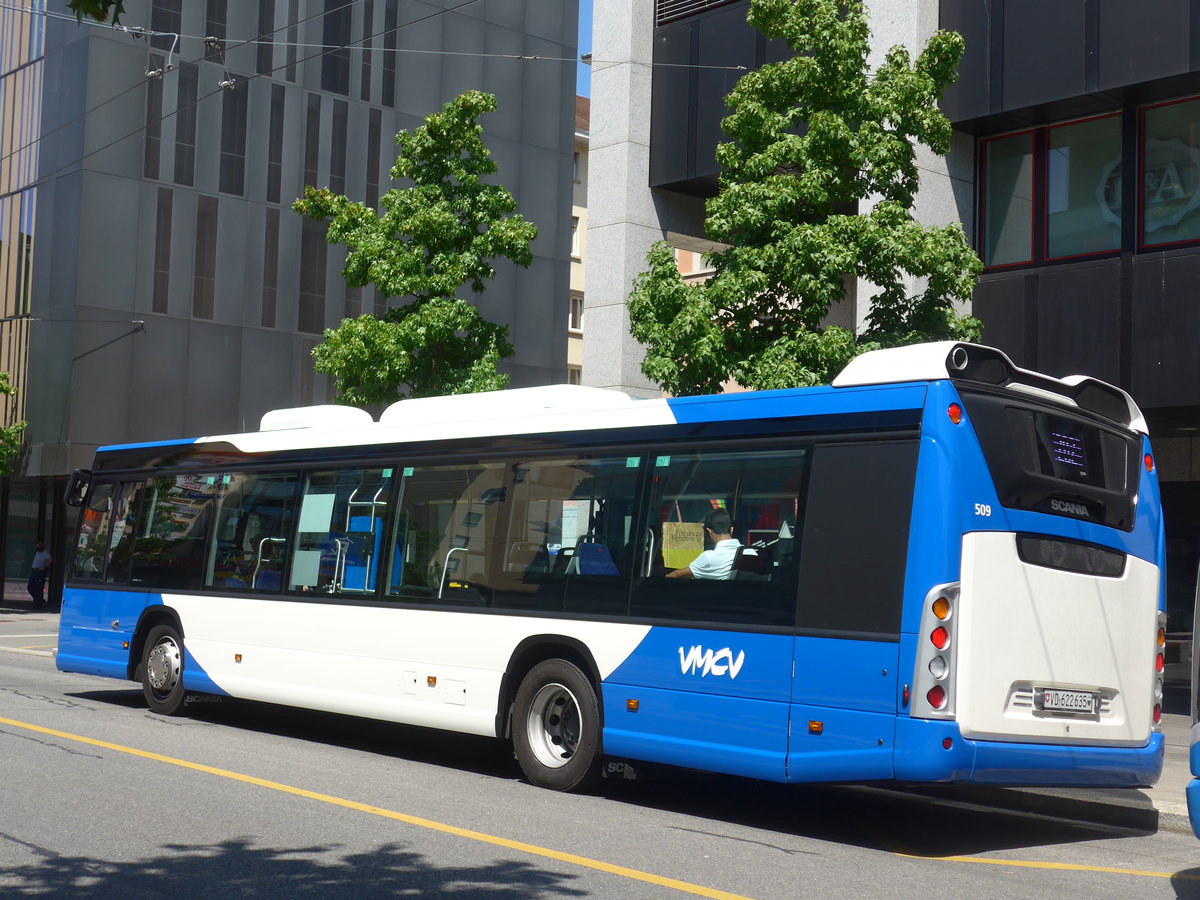 (208'438) - VMCV Clarens - Nr. 509/VD 622'635 - Scania am 4. August 2019 in Vevey, Post