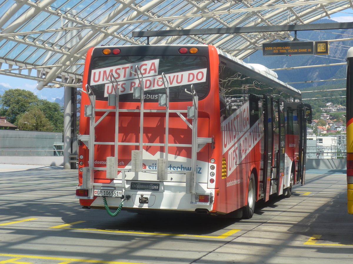 (208'666) - PostAuto Graubnden - GR 106'551 - Irisbus am 11. August 2019 in Chur, Postautostation