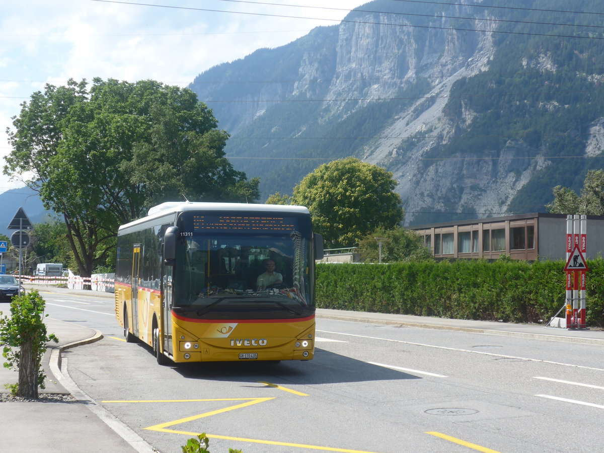(208'699) - PostAuto Graubnden - GR 170'435 - Iveco am 11. August 2019 in Chur, Sommerau