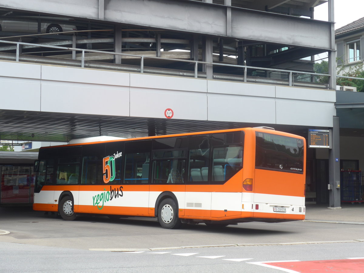 (208'911) - Regiobus, Gossau - Nr. 4/SG 258'921 - Mercedes (ex VBH Herisau Nr. 4; ex Regiobus, Gossau Nr. 23) am 17. August 2019 beim Bahnhof Herisau
