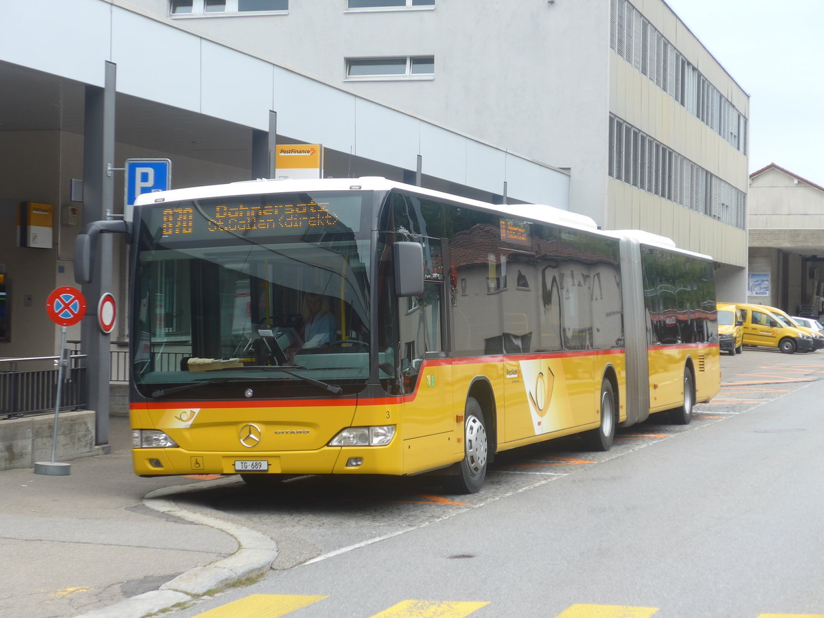 (208'914) - Eurobus, Arbon - Nr. 3/TG 689 - Mercedes am 17. August 2019 beim Bahnhof Herisau