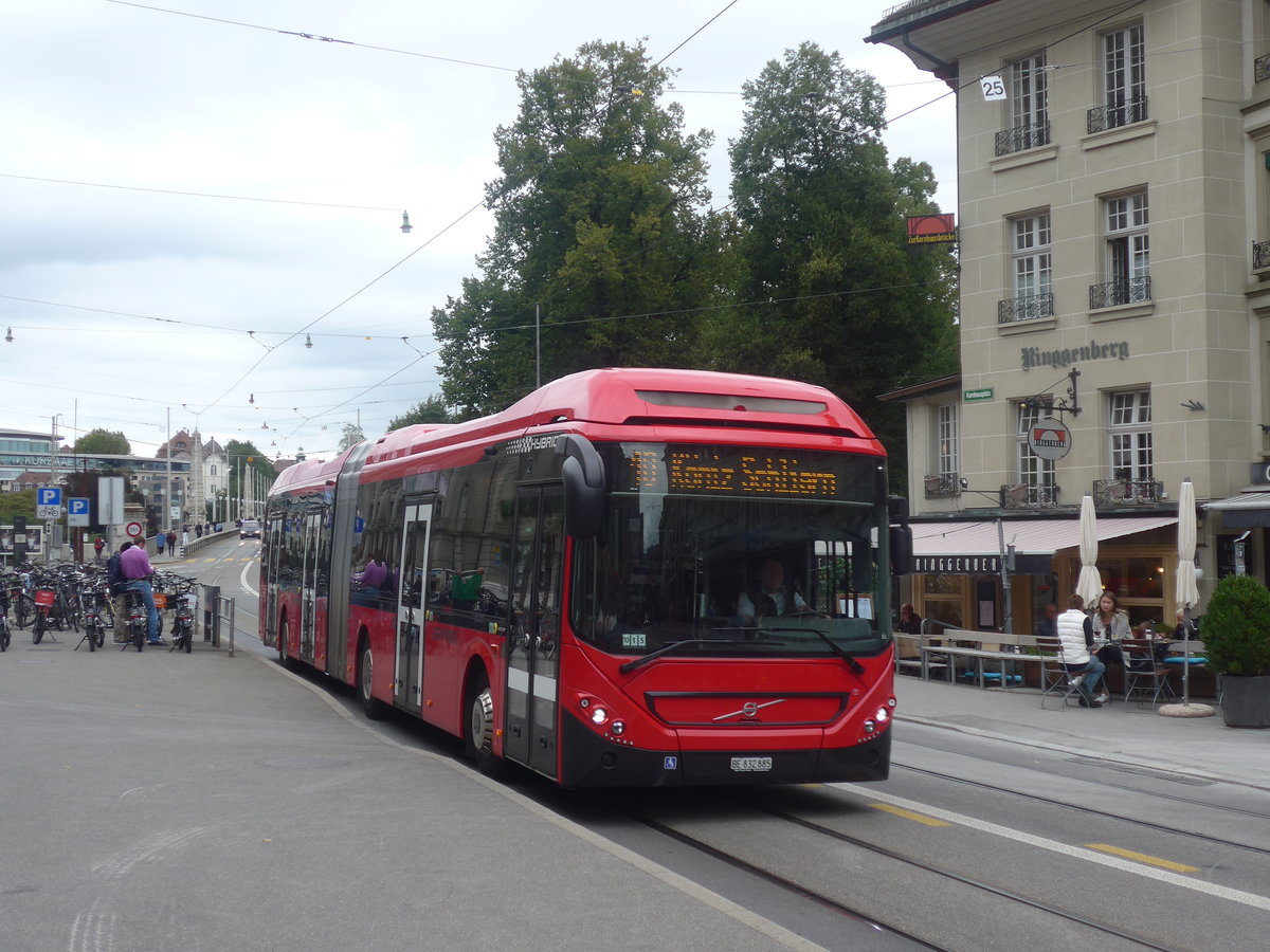 (209'339) - Bernmobil, Bern - Nr. 885/BE 832'885 - Volvo am 5. September 2019 in Bern, Zytglogge