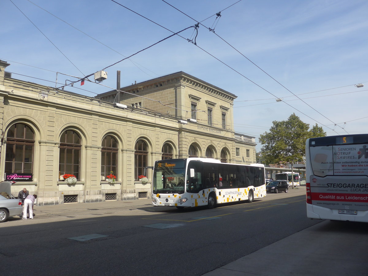 (209'584) - SB Schaffhausen - Nr. 23/SH 54'323 - Mercedes am 14. September 2019 beim Bahnhof Schaffhausen