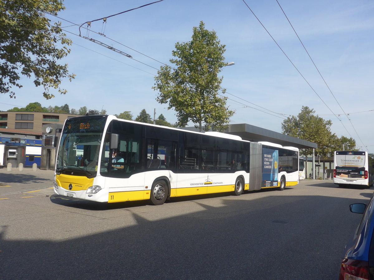 (209'587) - VBSH Schaffhausen - Nr. 11/SH 38'011 - Mercedes am 14. September 2019 beim Bahnhof Schaffhausen