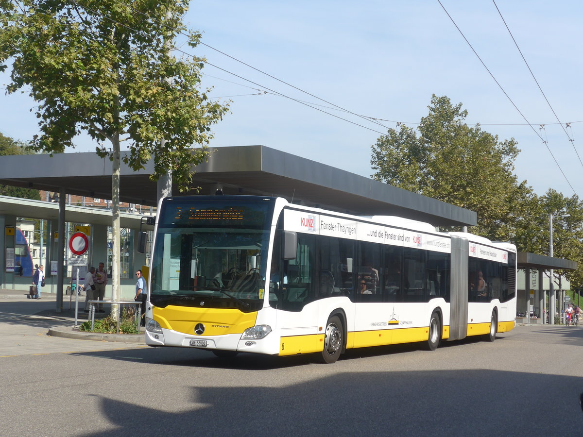 (209'588) - VBSH Schaffhausen - Nr. 8/SH 38'008 - Mercedes am 14. September 2019 beim Bahnhof Schaffhausen