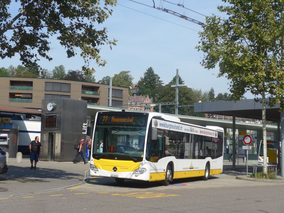 (209'599) - VBSH Schaffhausen - Nr. 24/SH 38'024 - Mercedes am 14. September 2019 beim Bahnhof Schaffhausen