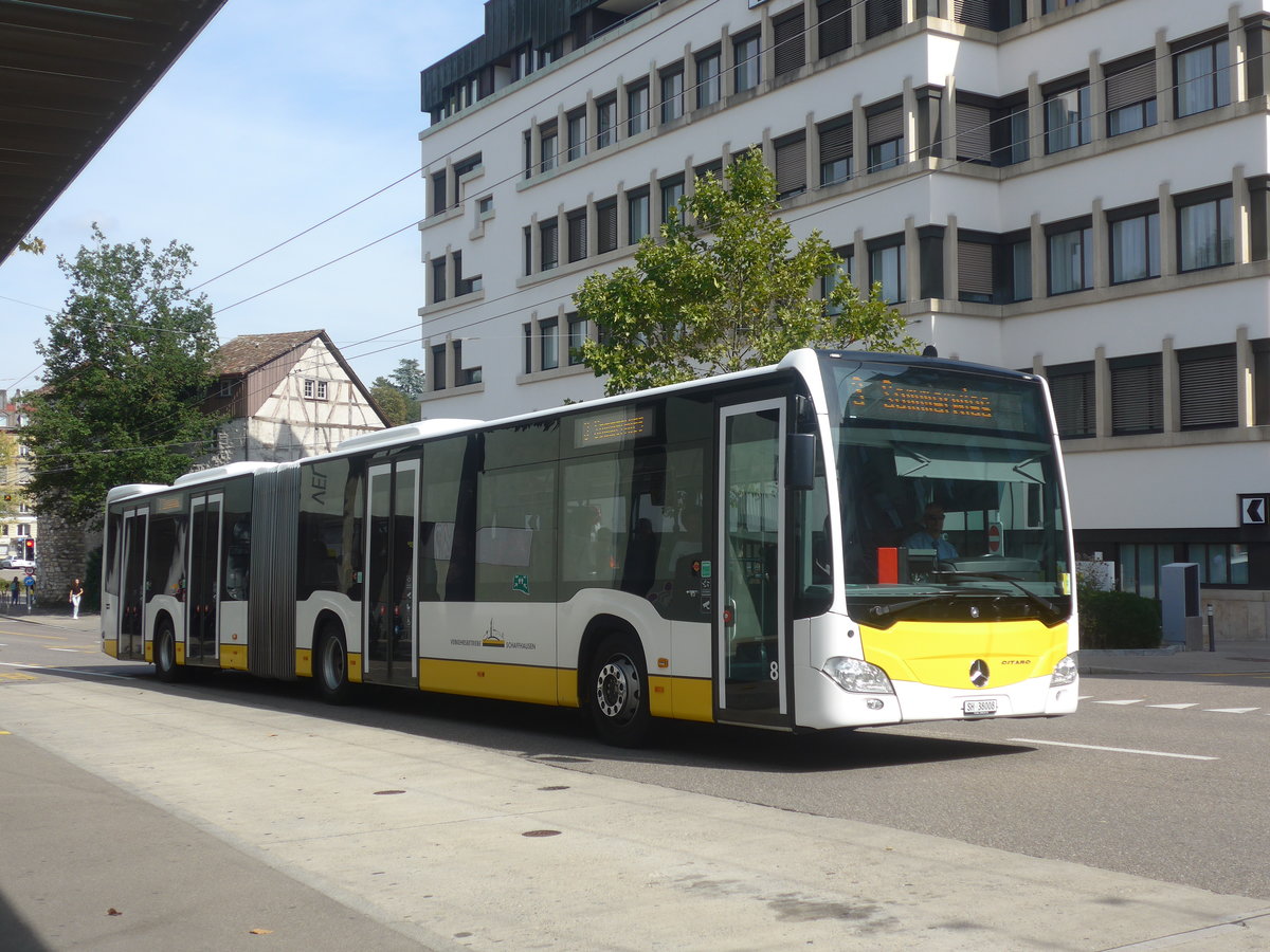 (209'629) - VBSH Schaffhausen - Nr. 8/SH 38'008 - Mercedes am 14. September 2019 beim Bahnhof Schaffhausen