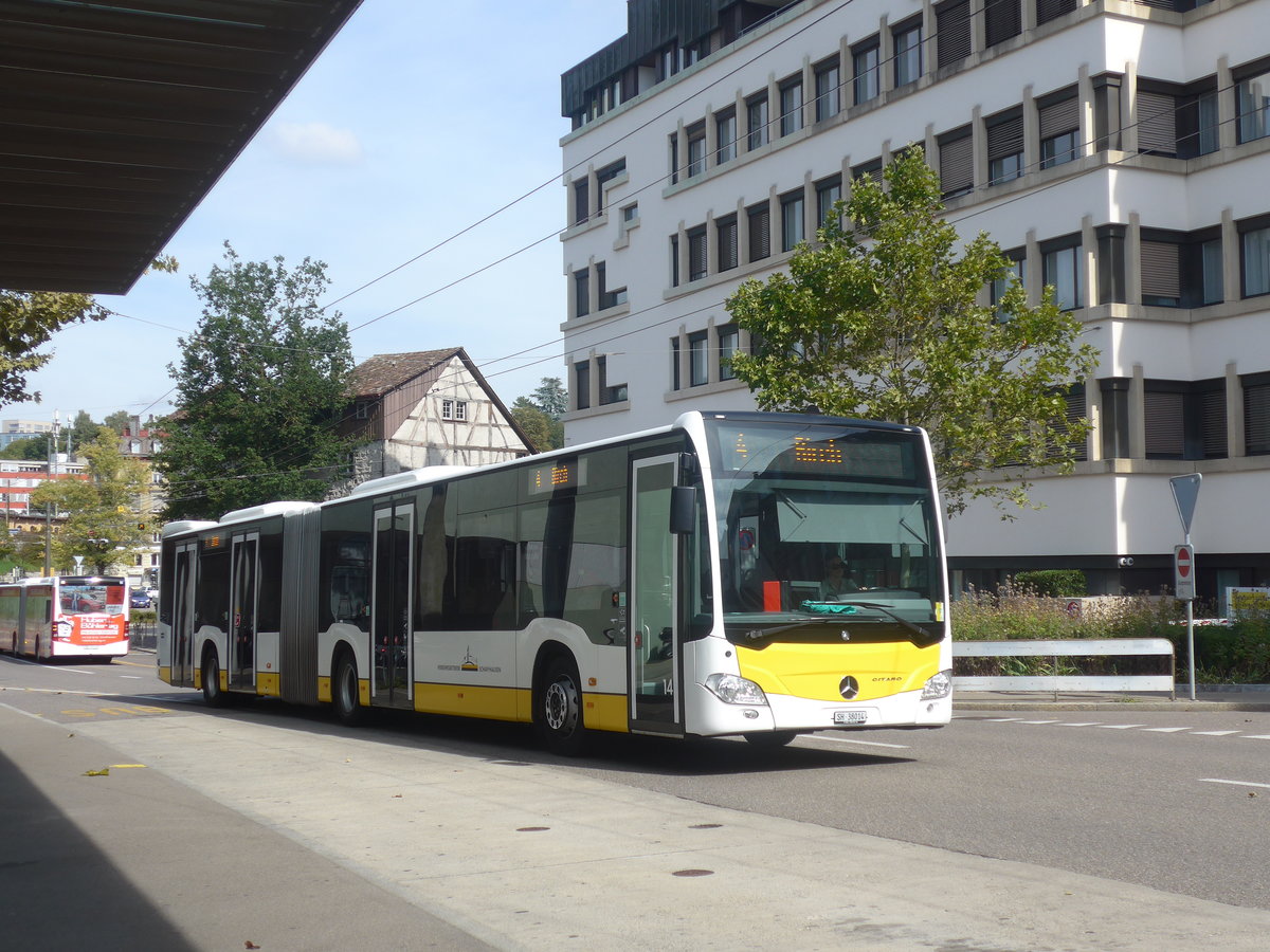 (209'630) - VBSH Schaffhausen - Nr. 14/SH 38'014 - Mercedes am 14. September 2019 beim Bahnhof Schaffhausen