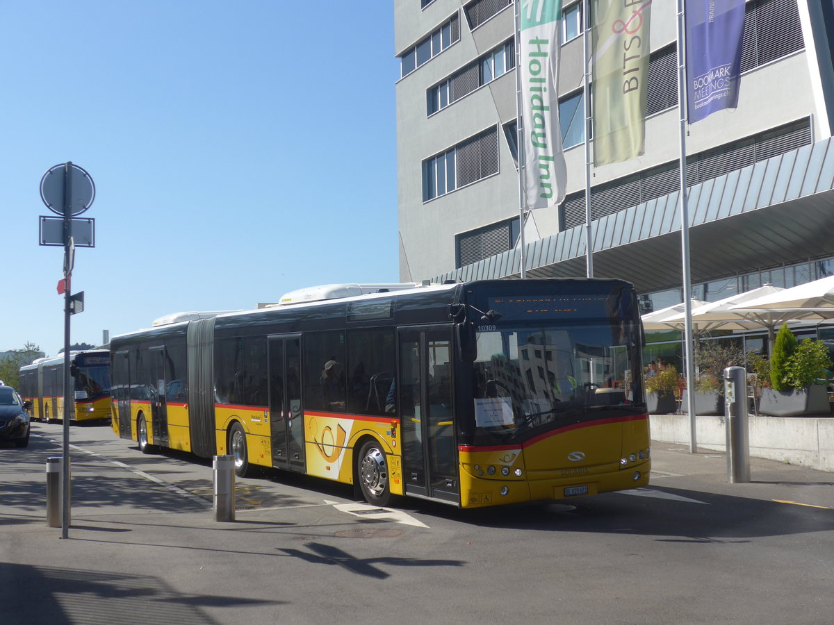 (209'658) - PostAuto Bern - Nr. 681/BE 820'681 - Solaris am 15. September 2019 beim Bahnhof Bern Brnnen Westside