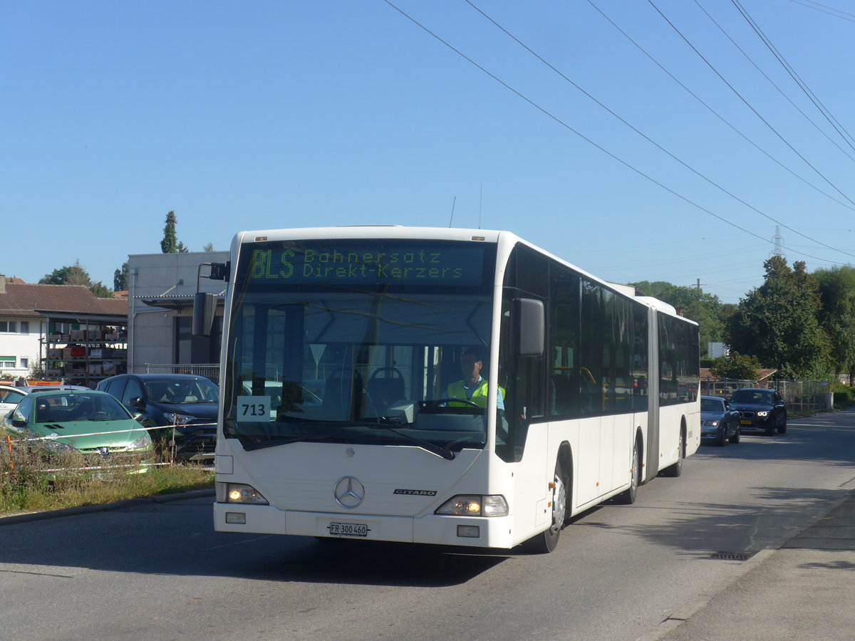(209'670) - Intertours, Domdidier - Nr. 1/FR 300'460 - Mercedes (ex ARAG Ruswil; ex Schneider, Ermenswil Nr. 7) am 15. September 2019 in Kerzers, Industriestrasse