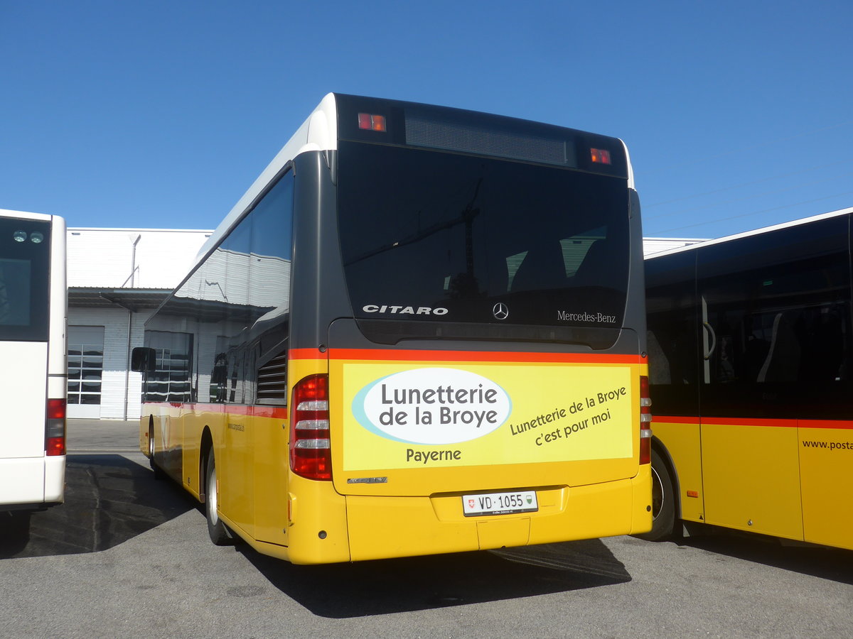 (209'694) - CarPostal Ouest - VD 1055 - Mercedes (ex Morattel, Sdeilles) am 15. September 2019 in Kerzers, Interbus