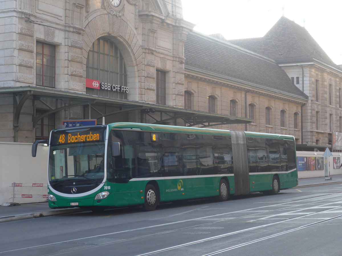 (209'730) - BVB Basel - Nr. 7016/BS 99'316 - Mercedes am 21. September 2019 beim Bahnhof Basel