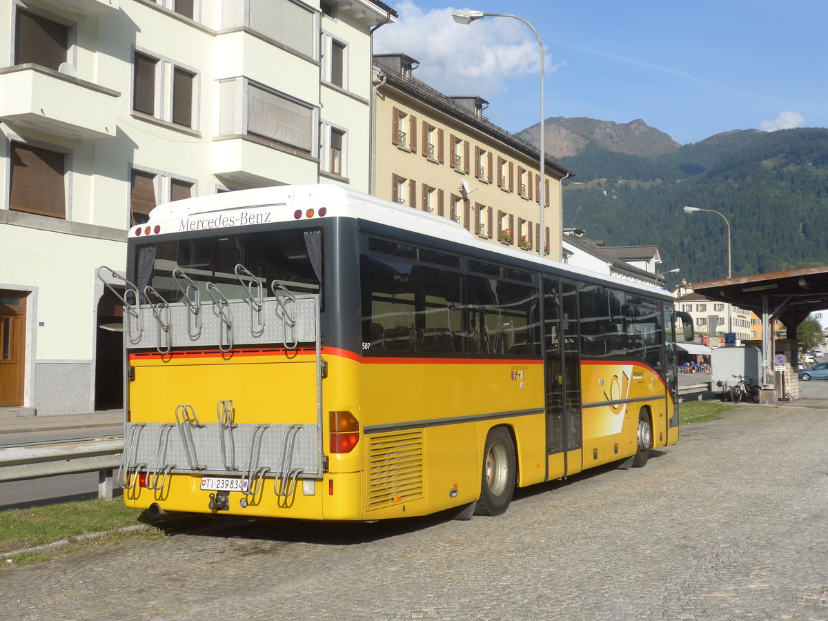 (209'854) - Marchetti, Airolo - TI 239'834 - Mercedes (ex AVG Meiringen Nr. 70) am 28. September 2019 beim Bahnhof Airolo