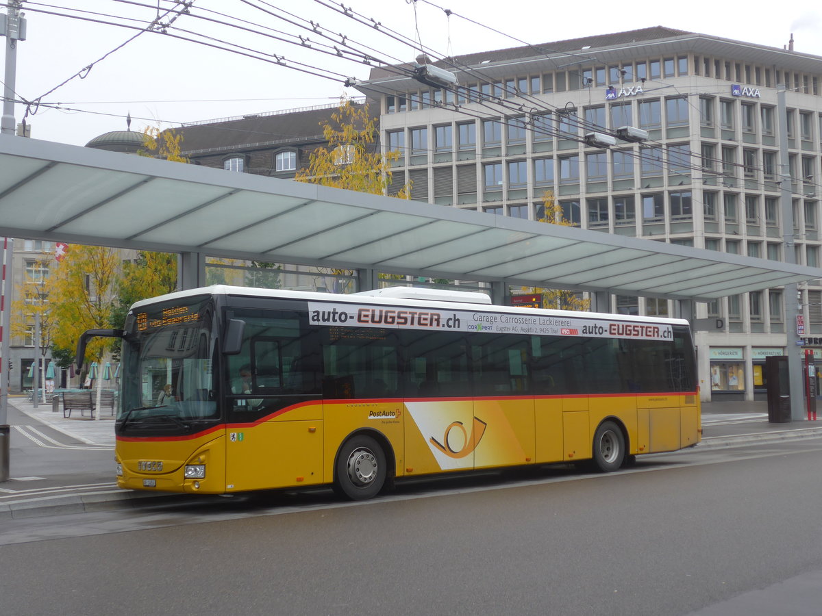 (209'940) - PostAuto Ostschweiz - AR 14'856 - Iveco am 6. Oktober 2019 beim Bahnhof St. Gallen