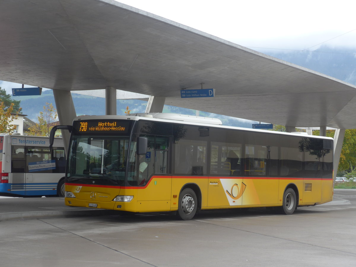(209'982) - PostAuto Ostschweiz - SG 356'488 - Mercedes (ex Schmidt, Oberbren) am 6. Oktober 2019 beim Bahnhof Buchs