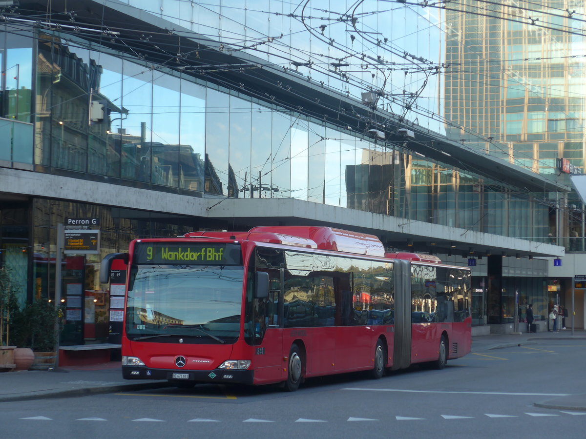 (210'071) - Bernmobil, Bern - Nr. 841/BE 671'841 - Mercedes am 12. Oktober 2019 beim Bahnhof Bern