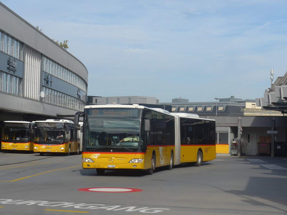 (210'279) - Steiner, Ortschwaben - Nr. 3/BE 83'880 - Mercedes am 12. Oktober 2019 in Bern, Postautostation