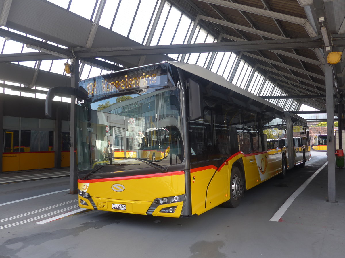 (210'286) - PostAuto Bern - BE 562'243 - Solaris am 12. Oktober 2019 in Bern, Postautostation