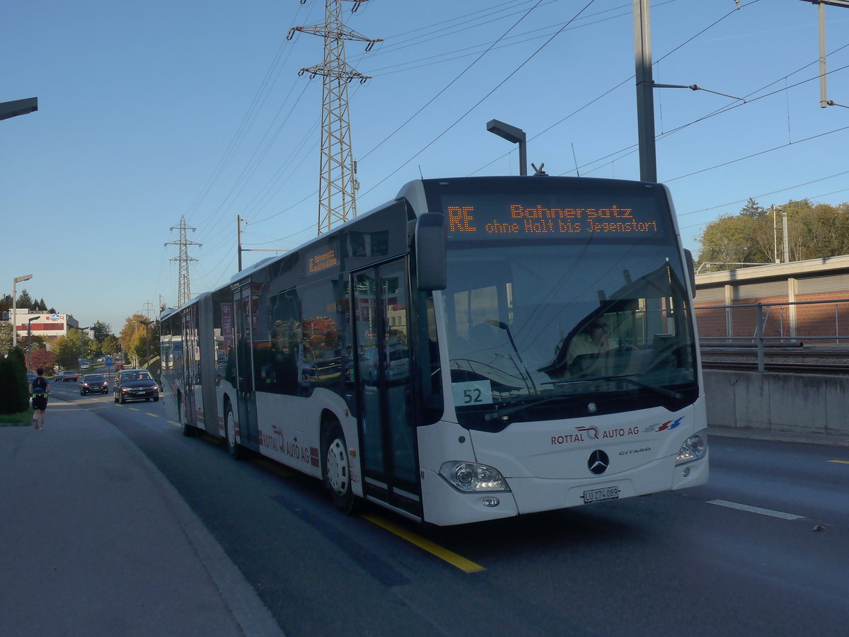 (210'344) - ARAG Ruswil - Nr. 49/LU 274'089 - Mercedes am 14. Oktober 2019 beim Bahnhof Zollikofen