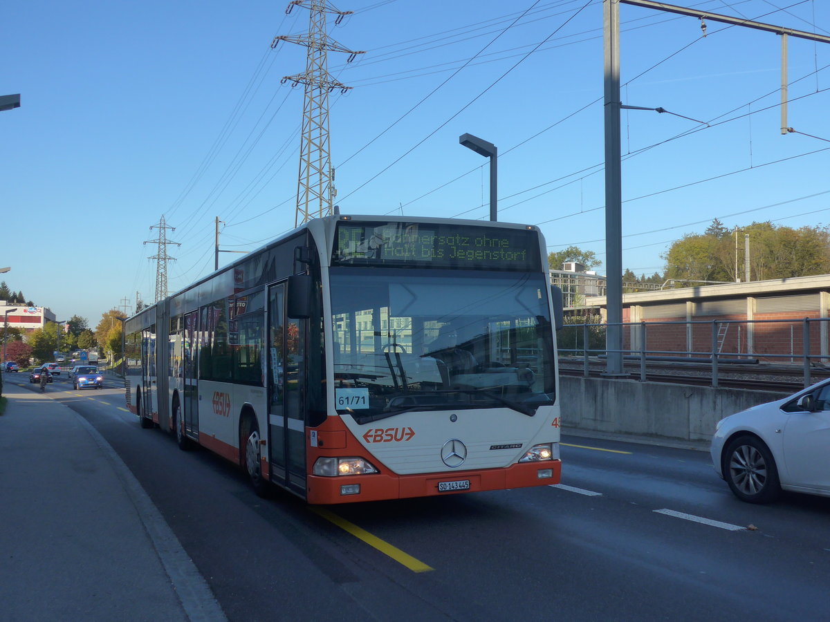 (210'347) - BSU Solothurn - Nr. 45/SO 143'445 - Mercedes am 14. Oktober 2019 beim Bahnhof Zollikofen